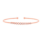 0.40ct 14k Rose Gold Diamond Bangle